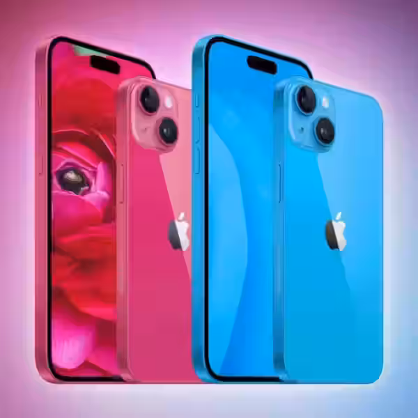 Цветные смартфоны iPhone 15 с двойной камерой