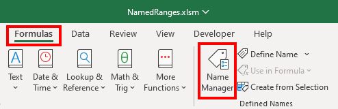 Как присвоить имя диапазону в Microsoft Excel 13 name manager 01 formulas tab name manager