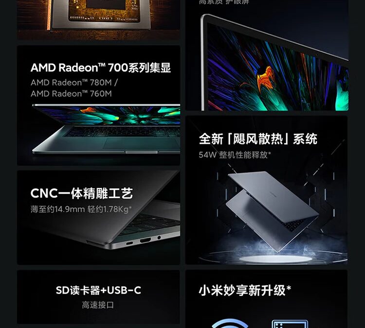 Xiaomi представила RedmiBook Pro 15 Ryzen Edition 2023 с процессорами AMD Ryzen 7040HS 8