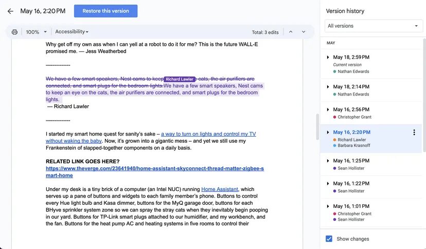 Google Docs: как проверить историю версий 4 Google