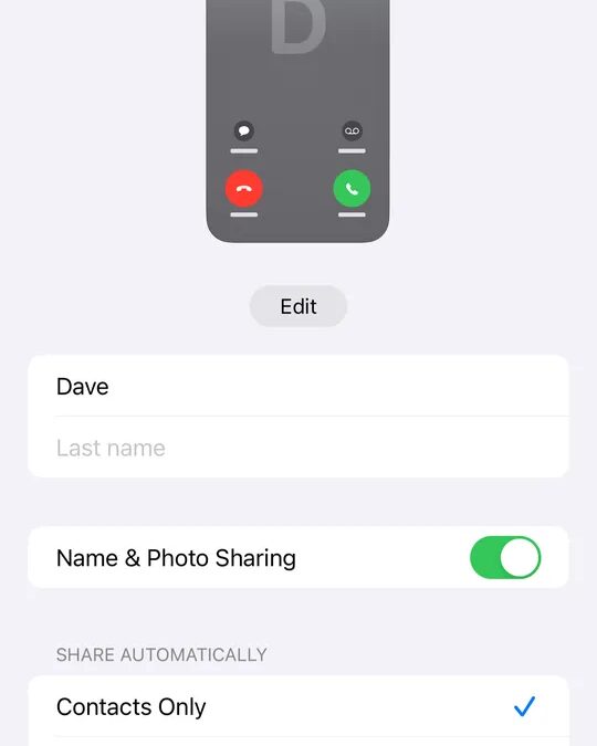 iOS 17: как настроить карточку контакта 8 iOS 17