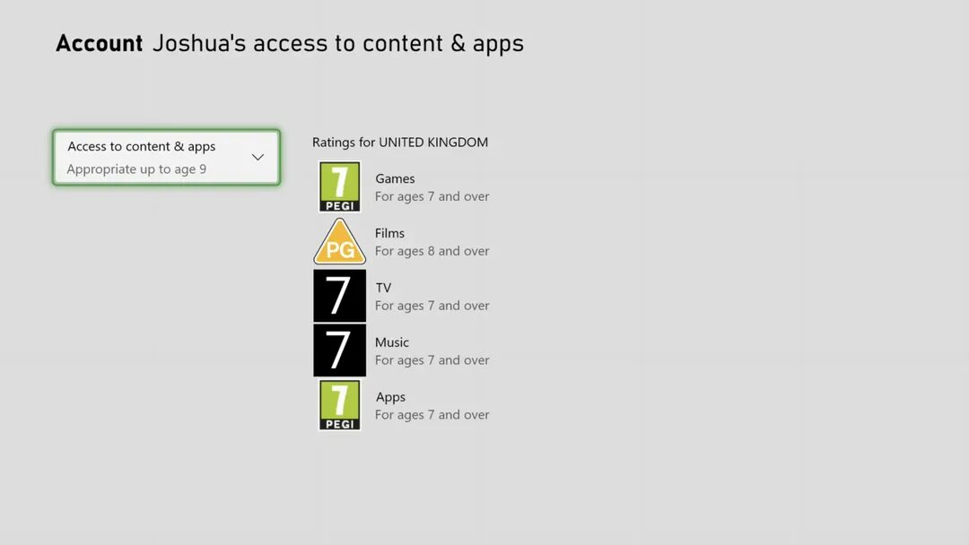 Xbox Series X/S: как настроить родительский контроль 12 04 age