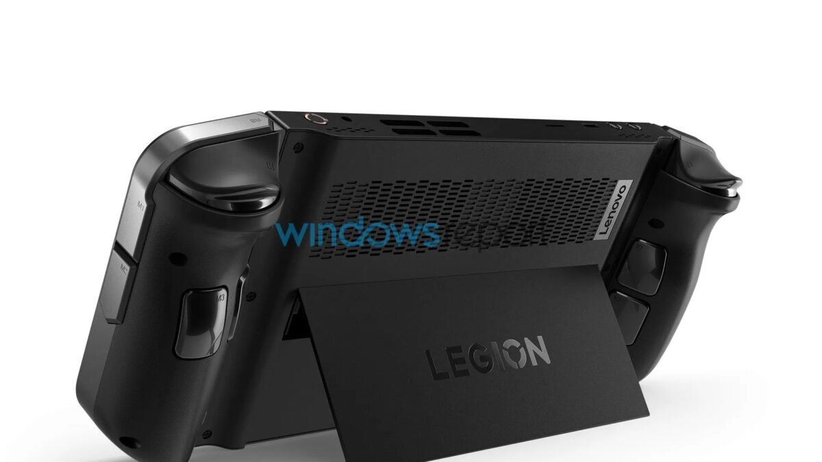 Задняя панель портативной консоли Lenovo Legion с вентиляцией и откидными рукоятками