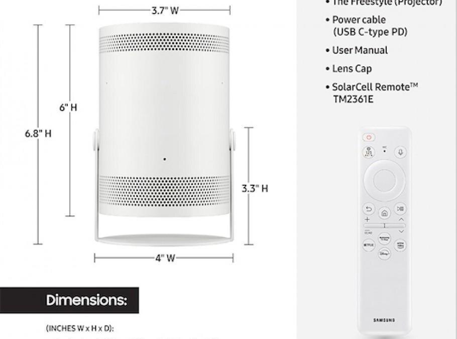 Samsung представил проектор Freestyle Gen 2 со встроенной потоковой передачей игр 9 Samsung