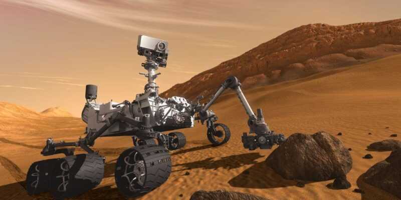 Марсоход Curiosity преодолел 23-градусный склон в ходе исследования Марса (586)