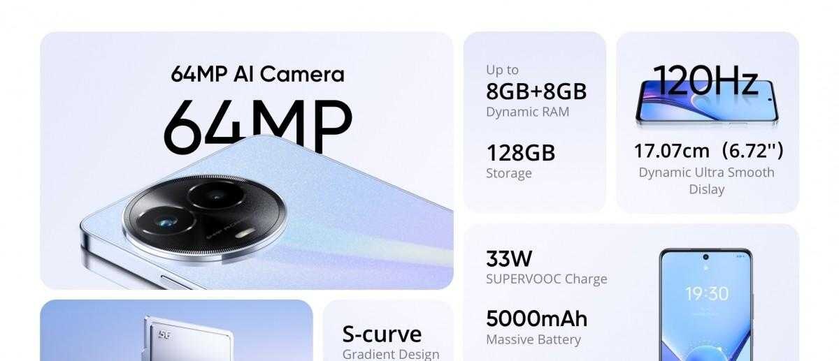 Realme представила 11x 5G с 64-Мп основной камерой 7 Realme 11x 5G