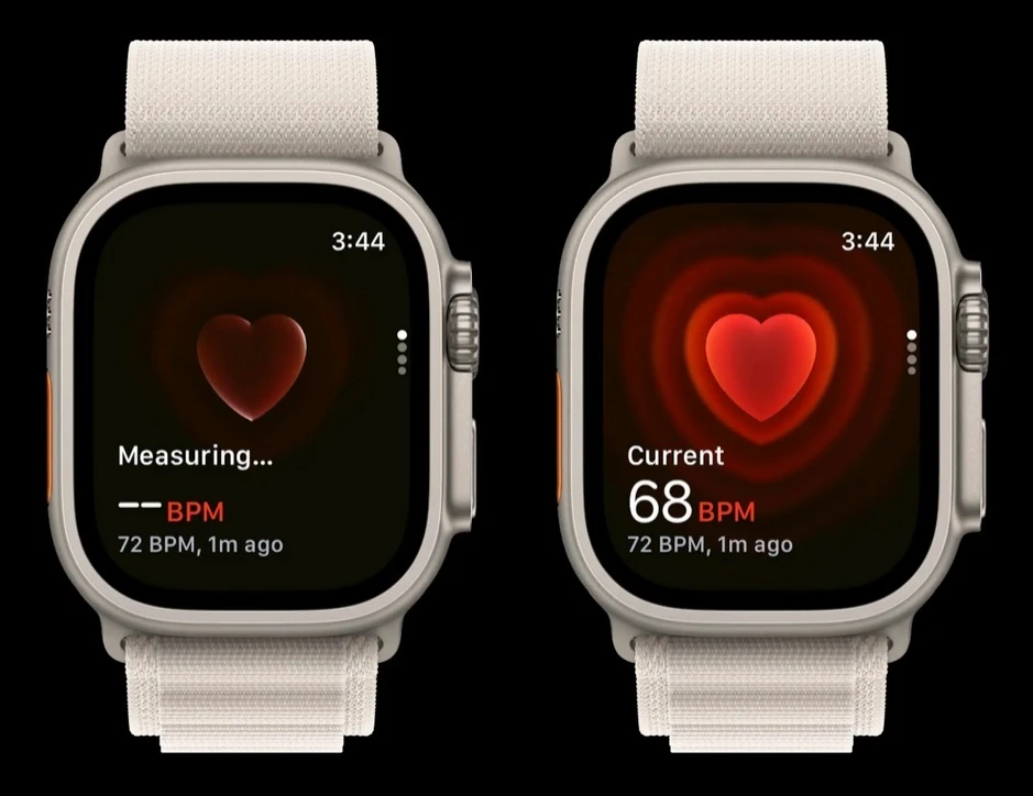 Как выглядит приложение сердечного ритма для Apple Watch в watchOS 10 (wat a)