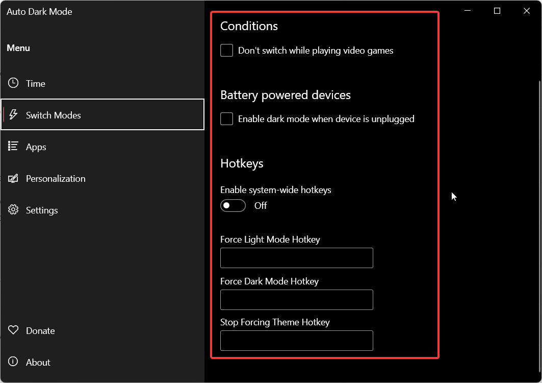Windows 11: как запланировать часы работы в темном режиме (autodarkmodeapp 2tujgqrdmq)