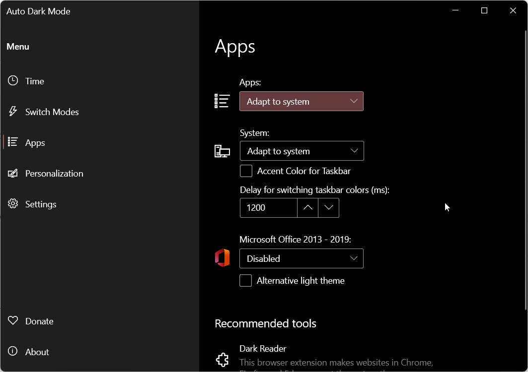 Windows 11: как запланировать часы работы в темном режиме (autodarkmodeapp oqzyffihqr)