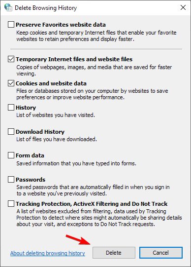 Windows 10: 6 способов очистить кэш и файлы cookie 35 delete browsing history