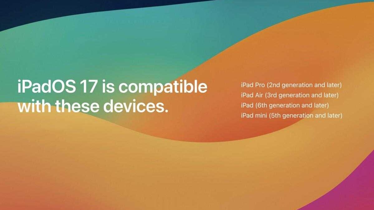 Графика с обновлением iPadOS 17 для iPad и других устройств