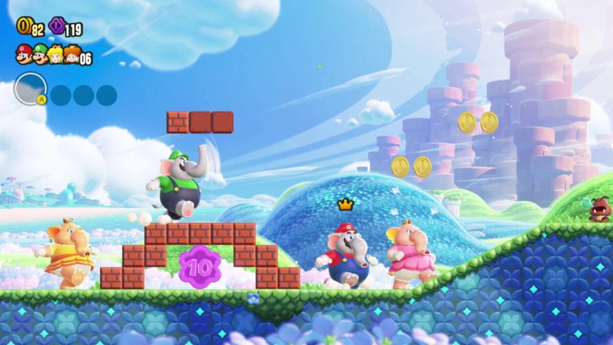 Кадр геймплея Super Mario Bros. Wonder: 20 минут демонстрации от Nintendo