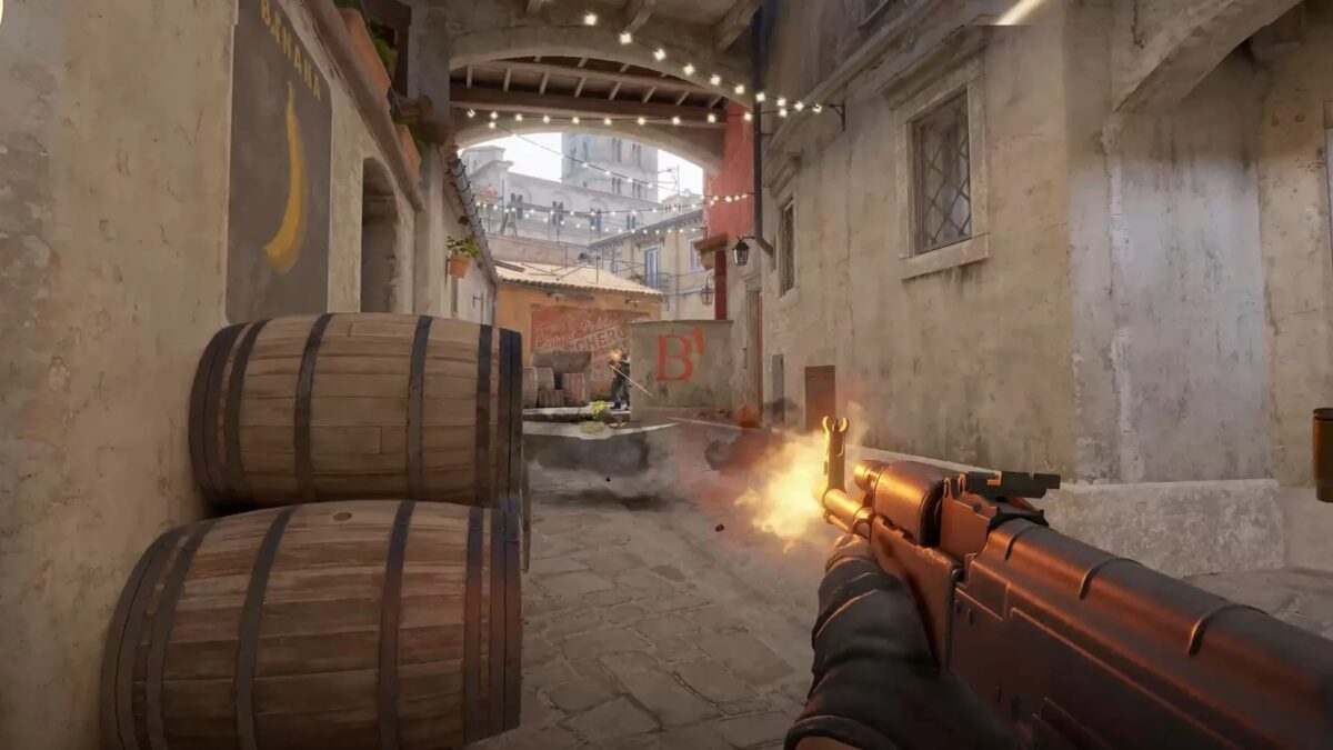 Вид с видом оружия из игры Counter-Strike 2 на ПК