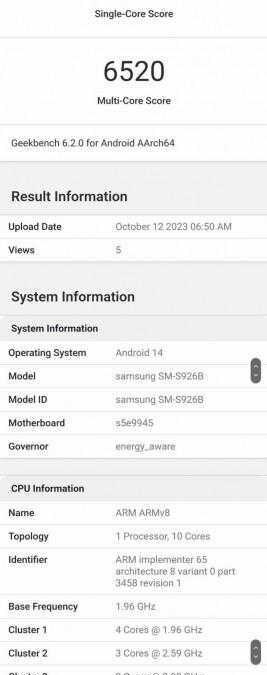 Samsung Exynos 2400 появился на Geekbench 5 Samsung