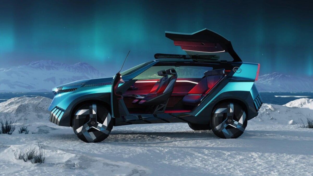 Электромобиль Nissan Hyper Adventure на снежном ландшафте