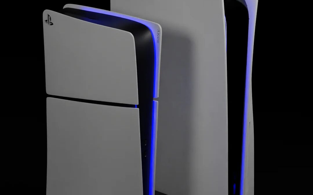 PS5 Slim сравнили с оригинальной консолью на рендере 10 ps5 slim 3d model and ps5 fat 3d model size comparison v0