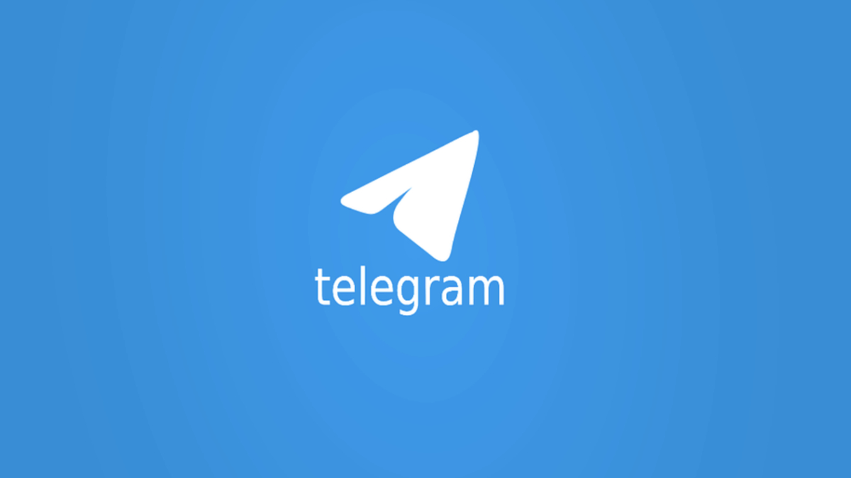 Экран запуска Telegram с логотипом на синем фоне после большого обновления и нового дизайна
