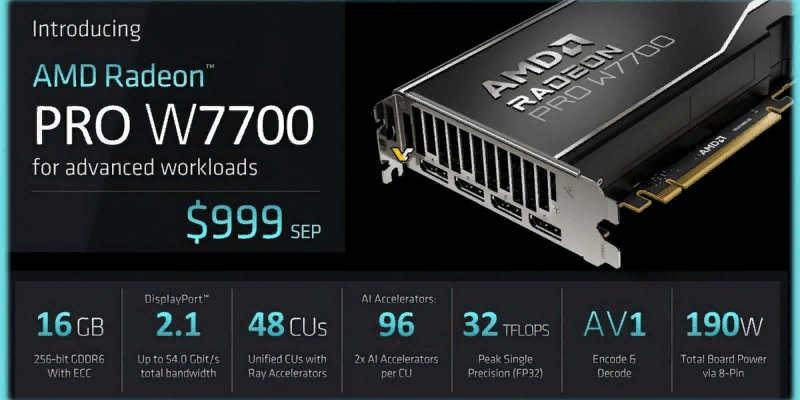 AMD выпустила профессиональную видеокарту Radeon Pro W7700 (image 68)