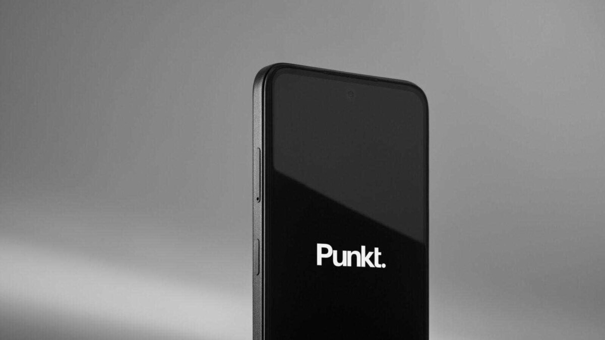 Защищенный смартфон Punkt MC02 с черным корпусом и дисплеем