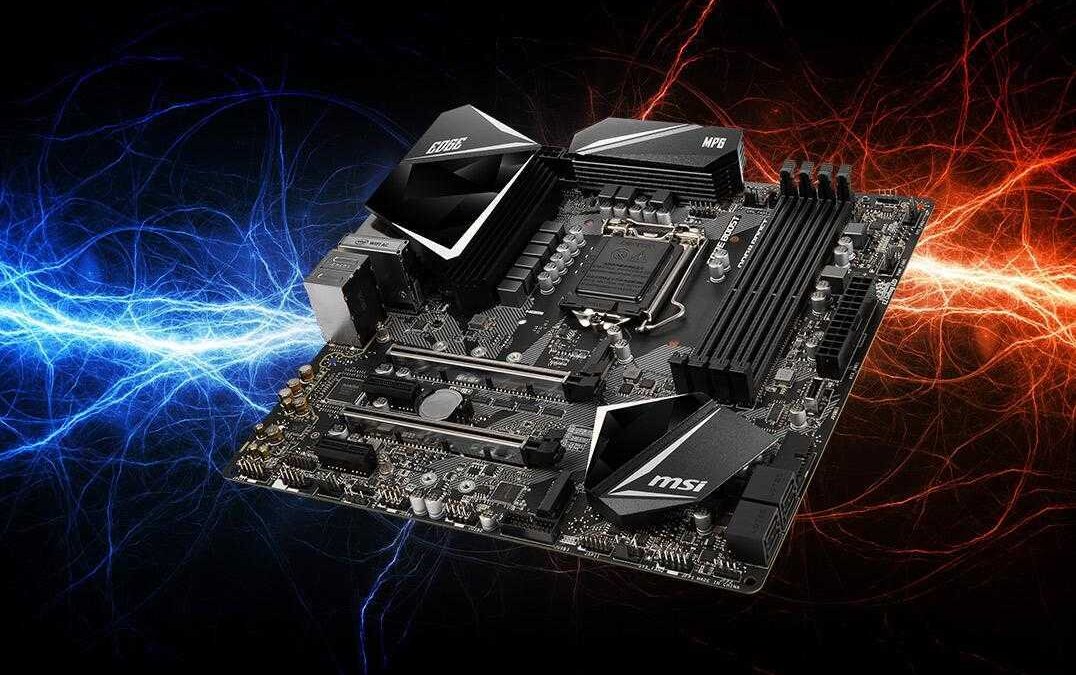 Материнская плата MSI MPG с электрическими разрядами