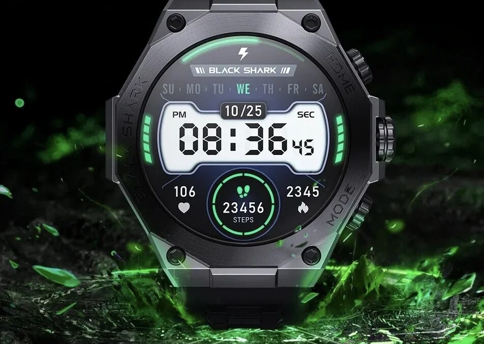 Цифровые часы Black Shark S1 Pro с дисплеем и интерфейсом