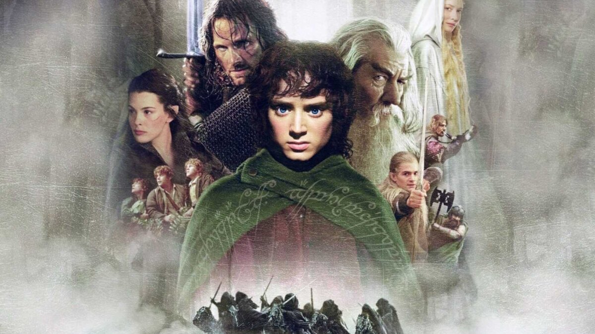 Обложка фильма Властелин колец с героями и битвой