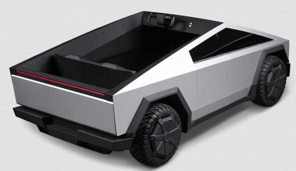 Детский пикап Tesla Cybertruck с кастомным дизайном