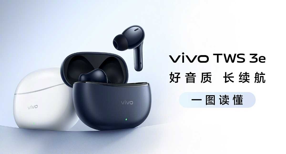Наушники Vivo TWS 3e в черном и белом корпусах