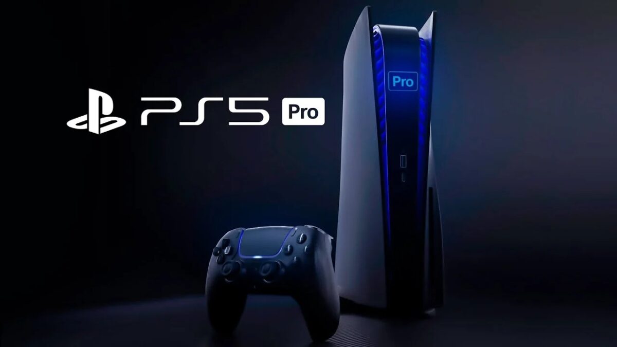 Игровая консоль Sony PlayStation 5 Pro с дисплеем и геймпадом, визуализация контроллера