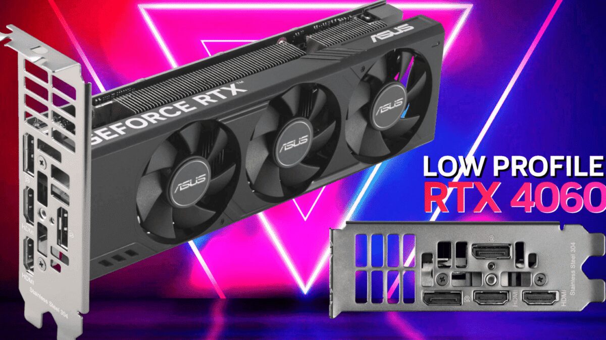 Видеокарта ASUS GeForce RTX 4060 с трехвентиляторным охлаждением