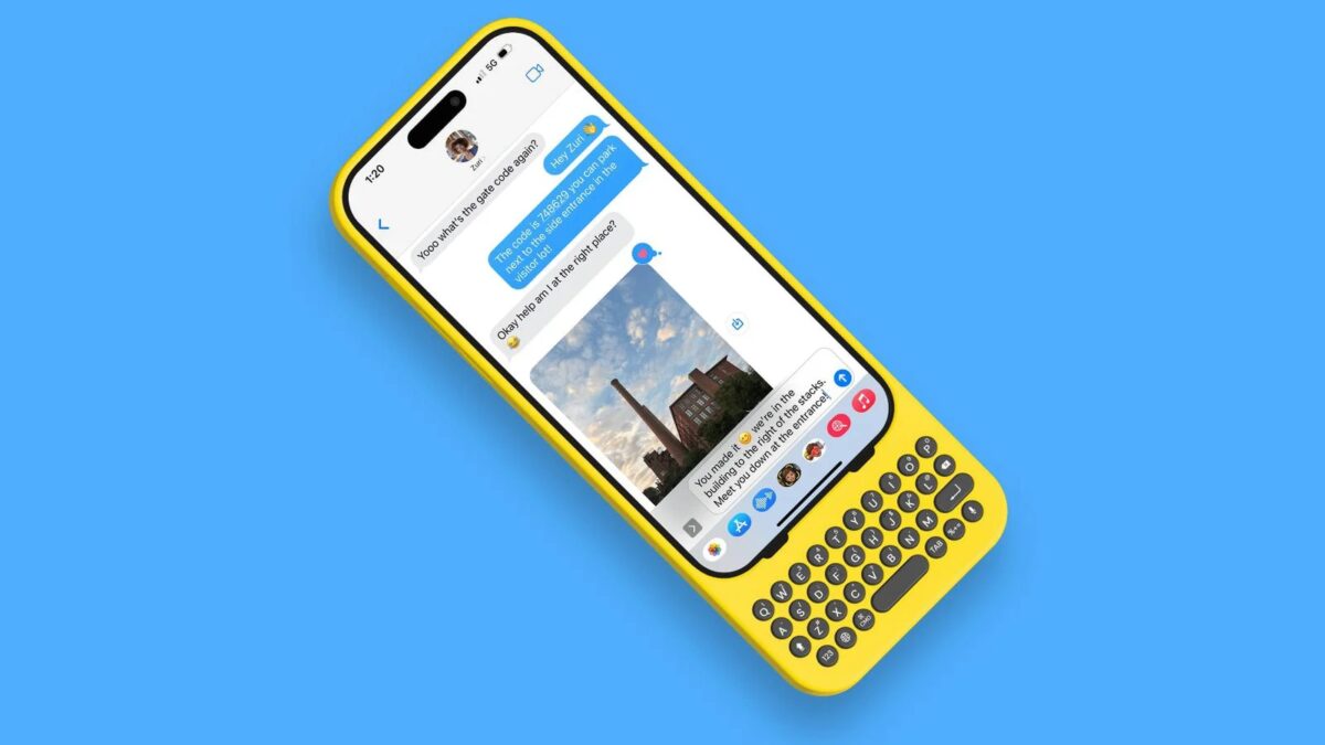 Цветной iPhone с QWERTY-клавиатурой и экраном