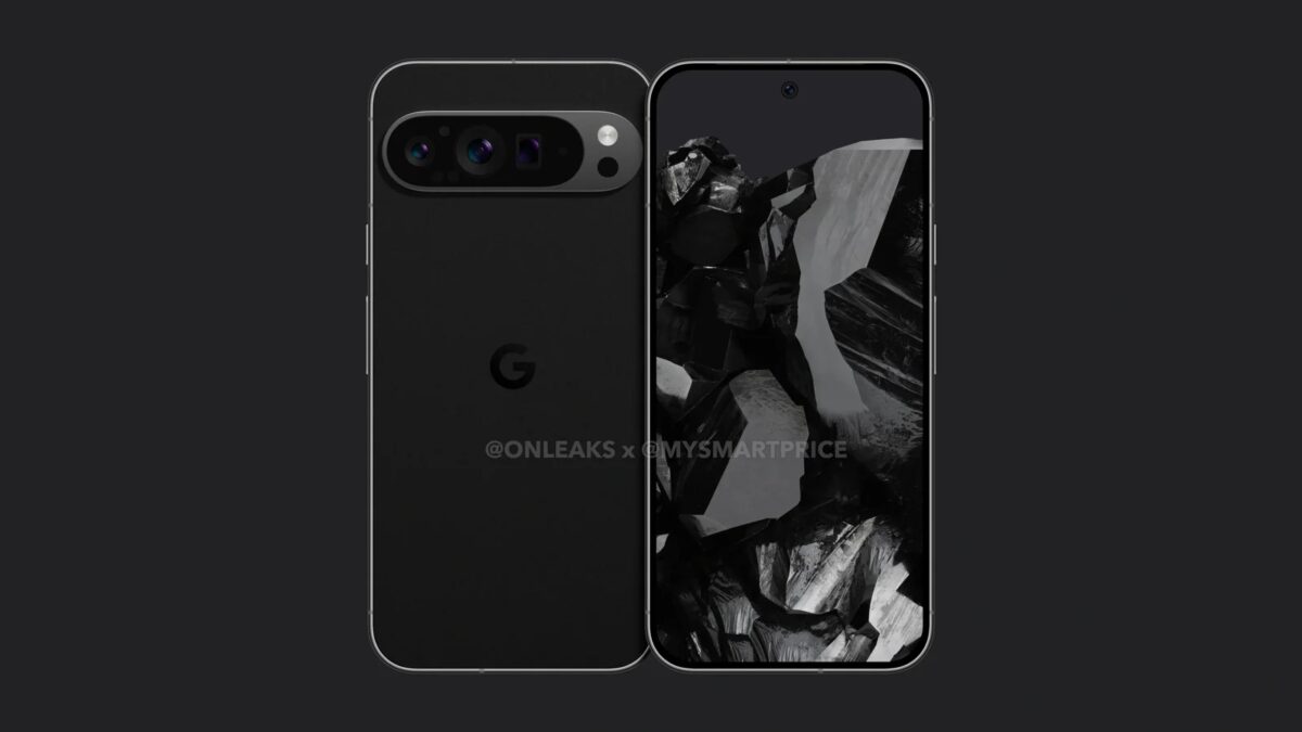 Черная задняя панель Google Pixel 9 Pro с тремя камерами и светодиодом