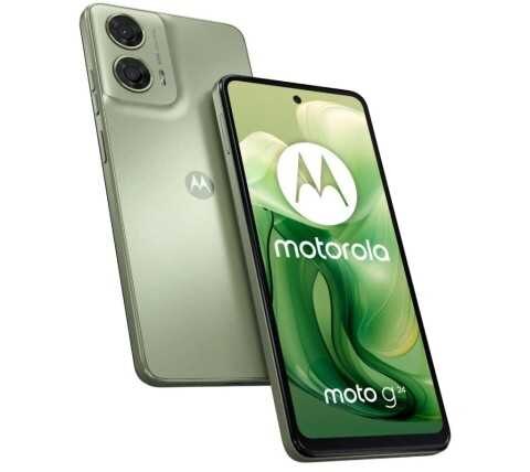 Смартфон Motorola Moto G24 с двумя камерами сзади, фронтальный экран с отверстием для камеры