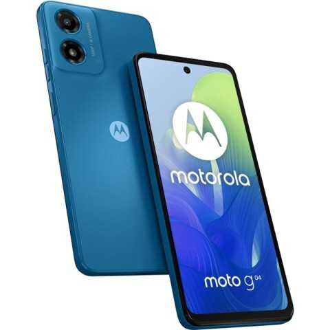 Смартфон Motorola G04 спереди и сзади с двойной камерой