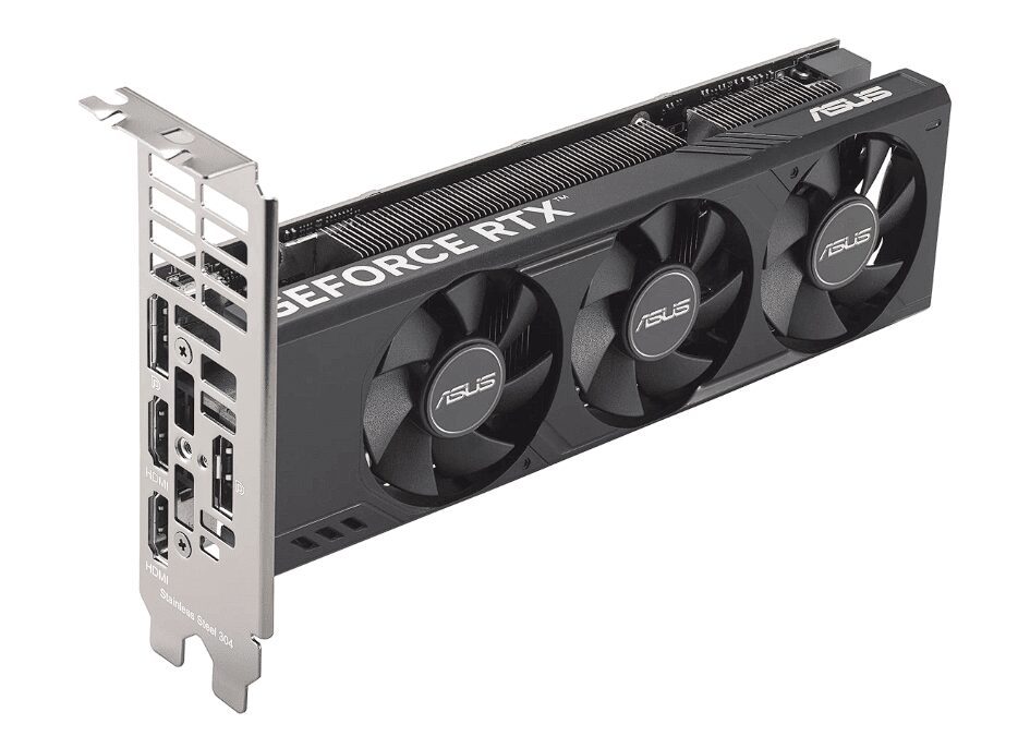 Видеокарта ASUS GeForce RTX 4060 с тремя вентиляторами
