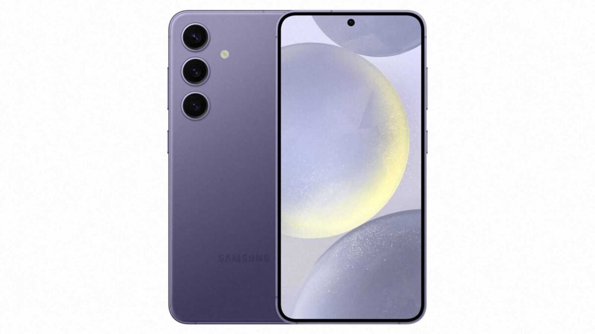 Смартфон Samsung Galaxy S24 спереди и сзади