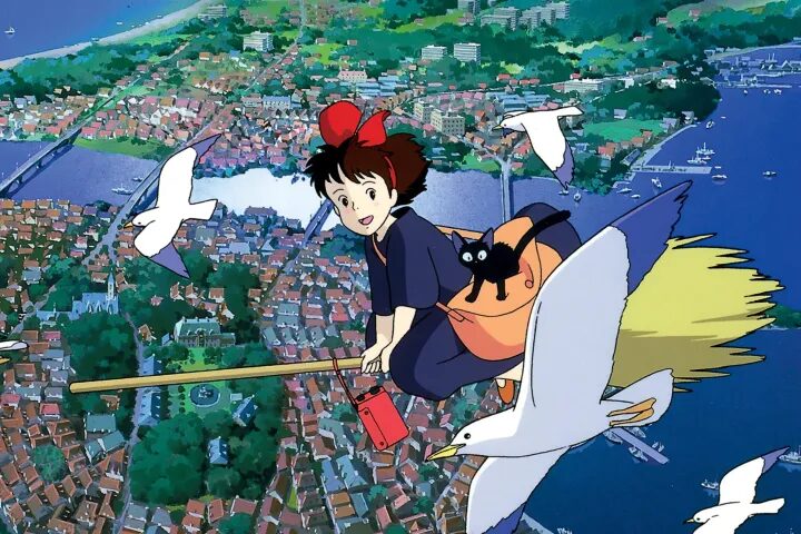 Лучшие мультфильмы Хаяо Миядзаки: Часть 1 13 kiki and her cat in kikis delivery service