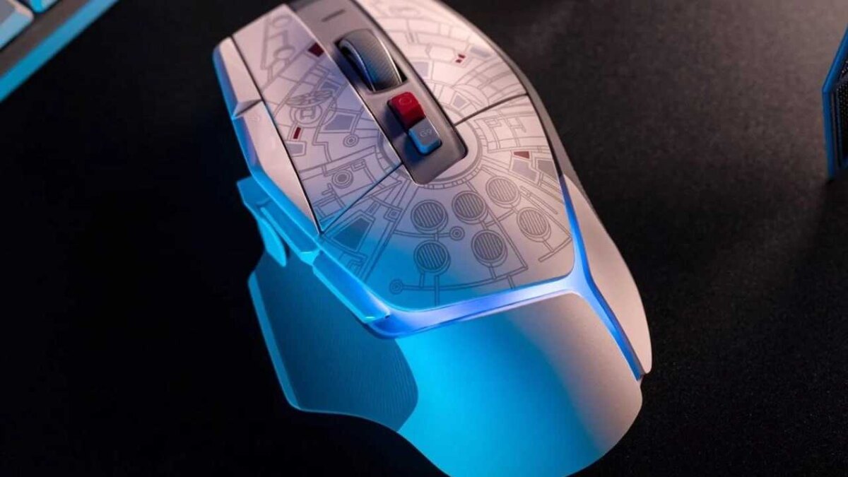 Игровая мышь G502 X Plus Millennium Falcon с подсветкой и дизайном в стиле Звездных войн