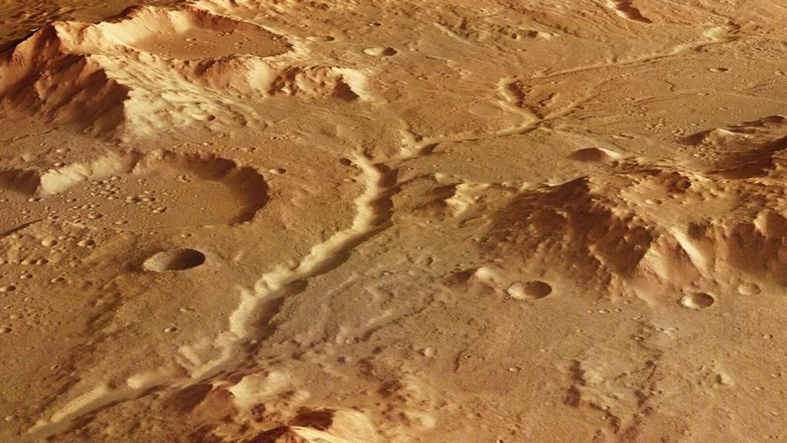 Высохшие русла рек на Марсе. Поверхность и рельеф планеты Марс. Русла рек на Марсе. Меандры на Марсе.