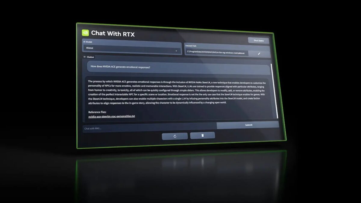 NVIDIA представил локальный чат-бот для установки на ПК – Chat with RTX 3 aqakodkq w8ngkwg0qvouhwmu4jvdy4ldc5ghlwso7esfamx1t3yscbtg6z puov6 myk