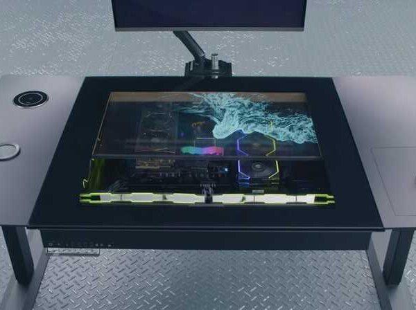 Lian Li анонсировал компьютерный стол со встроенным ПК и прозрачным экраном (egfwqegwqg)