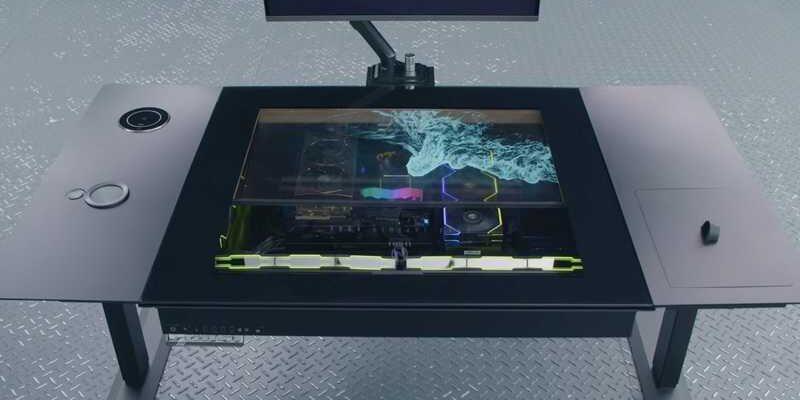 Lian Li анонсировал компьютерный стол со встроенным ПК и прозрачным экраном (egfwqegwqg)