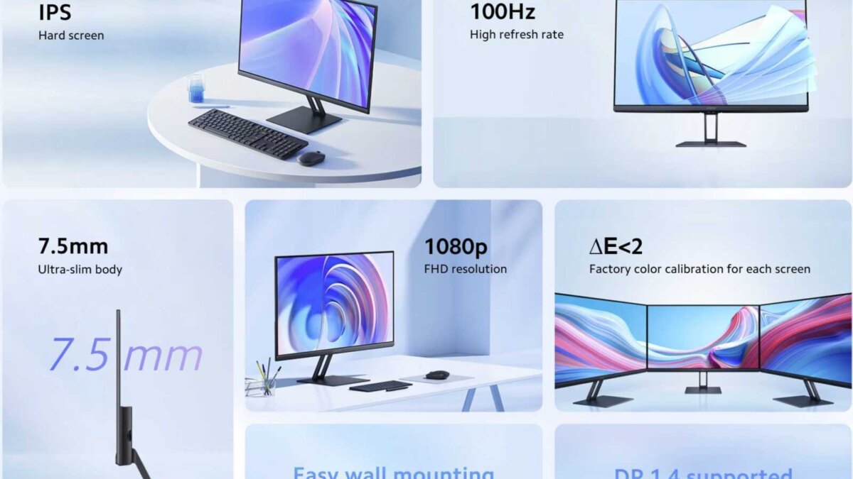 Xiaomi выпустил недорогой монитор для дома и офиса – Monitor A24i 5 ewfwefwef