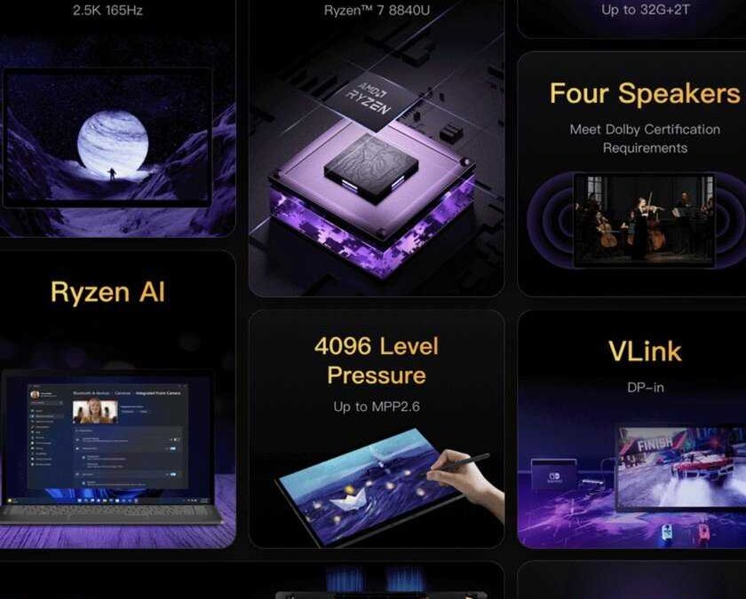 Minisforum представил планшет на Ryzen 7 8840U с «киберспортивным» экраном – V3 7 scale 1200 3 5