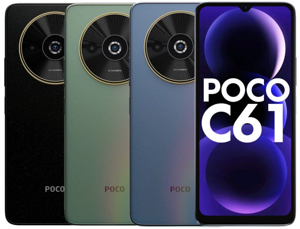 POCO выпустил доступный смартфон POCO C61 c экраном 90 Гц и процессором  MediaTek