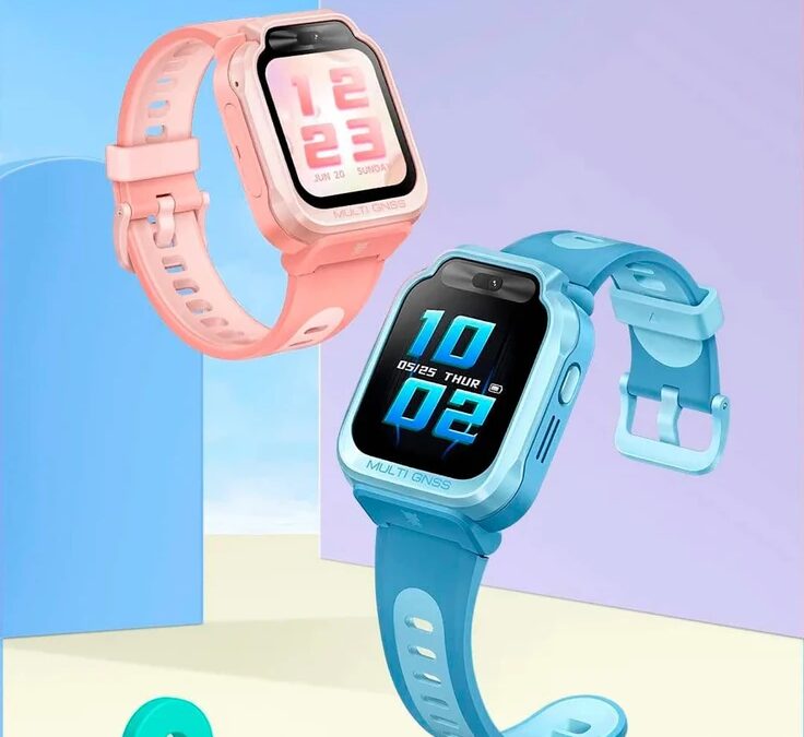 Детские смарт-часы Xiaomi Mitu Kids Watch 7 и Watch 7X с цветными дисплеями и яркими корпусами вид сверху и сбоку