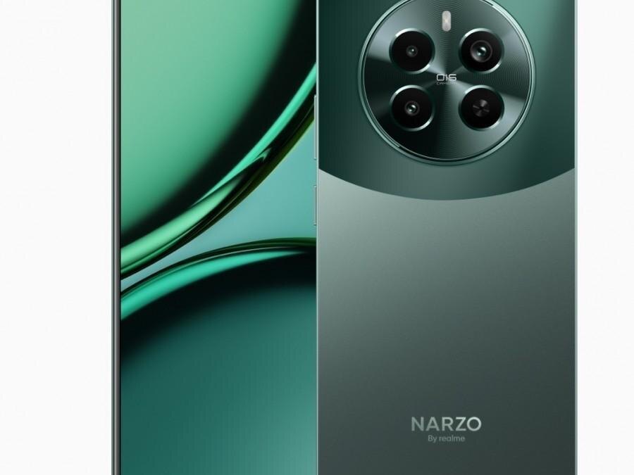 смартфон Realme Narzo 70 Pro 5G спереди и сзади крупным планом