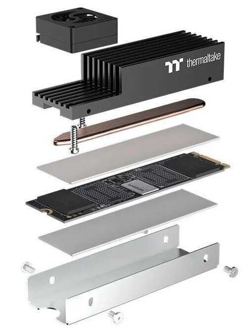 Thermaltake выпустила миниатюрный кулер для горячих PCIe 5.0 SSD-накопителей – MS-1 3 scale 1200 4 5