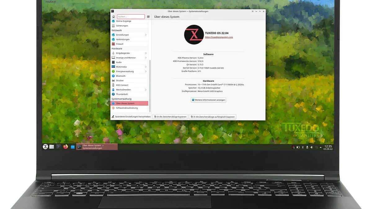 Tuxedo анонсировал обновленную версию геймерского ноутбука Sirius 16 5