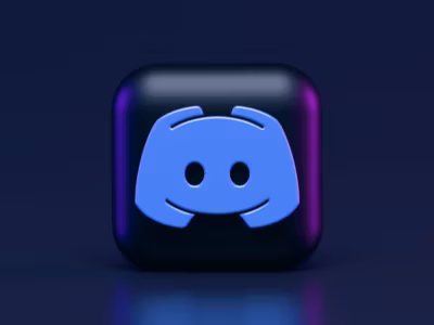 Иконка Discord с логотипом на черном фоне